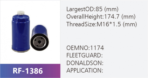 Фильтр топливный RF-1386 (1/)