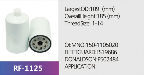 Фильтр топливный RF-1125 (1/12)