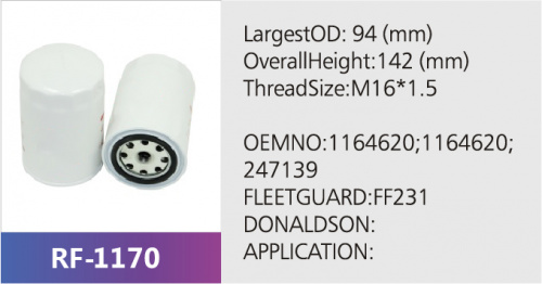 Фильтр топливный RF-1170 (1/)