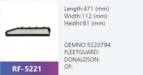 Фильтр салона RF-5221 (1/)