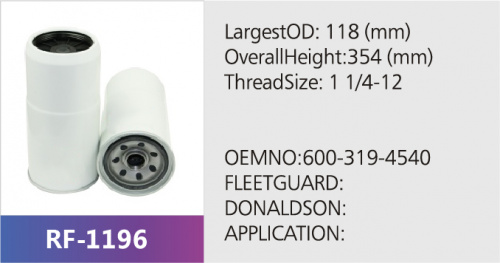 Фильтр топливный RF-1196 (1/12)