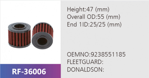 Фильтр воздушный RF-36006 (1/)