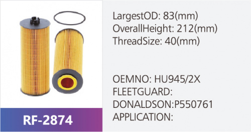 Фильтр масляный RF-2874 (1/)