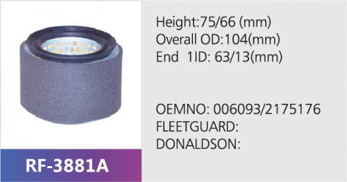 Фильтр воздушный RF-3881A (1/)